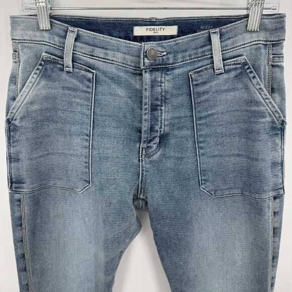 FIDELITY Mikey Slouchy Slim Button Fly Soft Ankle Zip Jeans Joggers Size 27 - Picture 2 of 10